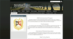 Desktop Screenshot of internationalseminary.com