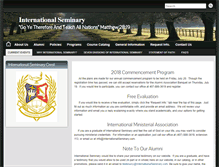 Tablet Screenshot of internationalseminary.com